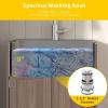 imageVINGLI 24Inch Laundry Sink with Cabinet and PullOut Sprayer Faucet Stainless Steel Utility Sink with Cabinet White Cabinet with Sink for Laundry ampamp Utility Room Kitchen Bathroom BasementBrown