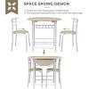imageVINGLI 315quot Drop Leaf Dining Table 3 Pieces for Small SpaceSmall Kitchen Table Set for 2Round Folding Table with 2 Chairs for HomeKitchenApartmentWhiteampampOakWhiteoak