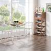 imageVINGLI 315quot Drop Leaf Dining Table 3 Pieces for Small SpaceSmall Kitchen Table Set for 2Round Folding Table with 2 Chairs for HomeKitchenApartmentWhiteampampOakWhiteoak