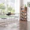 imageVINGLI 315quot Drop Leaf Dining Table 3 Pieces for Small SpaceSmall Kitchen Table Set for 2Round Folding Table with 2 Chairs for HomeKitchenApartmentWhiteampampOakSilverblack