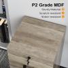 imageVINGLI 3Drawer File Cabinet with Lock Wood Rolling Filing Cabinets for Home Office Mobile Printer Stand Under Desk File Organizer for Letter Sized Files 26quot HCaster Included OakRustic Gray