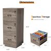 imageVINGLI 3Drawer File Cabinet with Lock Wood Rolling Filing Cabinets for Home Office Mobile Printer Stand Under Desk File Organizer for Letter Sized Files 26quot HCaster Included OakRustic Gray