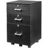 imageVINGLI 3Drawer File Cabinet with Lock Wood Rolling Filing Cabinets for Home Office Mobile Printer Stand Under Desk File Organizer for Letter Sized Files 26quot HCaster Included OakClassic Black