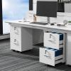 imageVINGLI 3Drawer File Cabinet with Lock Wood Rolling Filing Cabinets for Home Office Mobile Printer Stand Under Desk File Organizer for Letter Sized Files 26quot HCaster Included OakClassic White