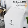 imageVINGLI 3Drawer File Cabinet with Lock Wood Rolling Filing Cabinets for Home Office Mobile Printer Stand Under Desk File Organizer for Letter Sized Files 26quot HCaster Included OakClassic White