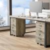imageVINGLI 3Drawer File Cabinet with Lock Wood Rolling Filing Cabinets for Home Office Mobile Printer Stand Under Desk File Organizer for Letter Sized Files 26quot HCaster Included OakRustic Gray