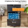 imageVINGLI 3Drawer File Cabinet with Lock Wood Rolling Filing Cabinets for Home Office Mobile Printer Stand Under Desk File Organizer for Letter Sized Files 26quot HCaster Included OakClassic Black