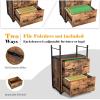 imageVINGLI 657quot H 2 Drawer File Cabinet with Lock FreestandingRolling File Cabinets for Home Office Wood File Cabinet with Shelves Compatible with Both Letter and Legal Size Folders Rustic BrownRustic Brown