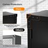 imageVINGLI 72 Tall Garage Storage Cabinet Metal Storage Cabinet with Wheels Locking Doors and Adjustable Shelves Black ampamp Silver 32W x 16D x 72HBlack