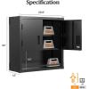 imageVINGLI 72 Tall Garage Storage Cabinet Metal Storage Cabinet with Wheels Locking Doors and Adjustable Shelves Black ampamp Silver 32W x 16D x 72HBlack