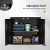 imageVINGLI 72 Tall Garage Storage Cabinet Metal Storage Cabinet with Wheels Locking Doors and Adjustable Shelves Black ampamp Silver 32W x 16D x 72HBlack
