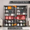 imageVINGLI 72 Tall Garage Storage Cabinet Metal Storage Cabinet with Wheels Locking Doors and Adjustable Shelves Black ampamp Silver 32W x 16D x 72HBlack