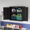 imageVINGLI 72 Tall Garage Storage Cabinet Metal Storage Cabinet with Wheels Locking Doors and Adjustable Shelves Black ampamp Silver 32W x 16D x 72HBlack