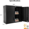 imageVINGLI 72 Tall Garage Storage Cabinet Metal Storage Cabinet with Wheels Locking Doors and Adjustable Shelves Black ampamp Silver 32W x 16D x 72HBlack