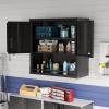imageVINGLI 72 Tall Garage Storage Cabinet Metal Storage Cabinet with Wheels Locking Doors and Adjustable Shelves Black ampamp Silver 32W x 16D x 72HBlack