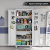 imageVINGLI 72 Tall Garage Storage Cabinet Metal Storage Cabinet with Wheels Locking Doors and Adjustable Shelves Black ampamp Silver 32W x 16D x 72HGrey