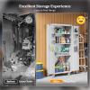 imageVINGLI 72 Tall Garage Storage Cabinet Metal Storage Cabinet with Wheels Locking Doors and Adjustable Shelves Black ampamp Silver 32W x 16D x 72HGrey