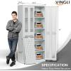 imageVINGLI 72 Tall Garage Storage Cabinet Metal Storage Cabinet with Wheels Locking Doors and Adjustable Shelves Black ampamp Silver 32W x 16D x 72HGrey