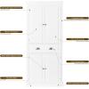 imageVINGLI 72Inch White Storage Cabinets with Drawers Freestanding Pantry Cabinets with Doors and Shelves Adjustable Wood Farmhouse Kitchen Pantry Cupboard