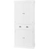 imageVINGLI 72Inch White Storage Cabinets with Drawers Freestanding Pantry Cabinets with Doors and Shelves Adjustable Wood Farmhouse Kitchen Pantry Cupboard
