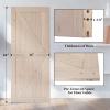 imageVINGLI Barn Door Solid Wood Double Surfaces Easy DIY Assemble 36in x 84in