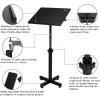 imageVINGLI Classic Lectern Podium Stand Height Adjustable Church Classroom Lecture Portable Presentation Concert Podium MultiFunction Reading or Laptop Desk with Edge Stopper Black