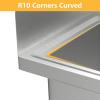 imageVINGLI Commercial Hand Wash Sink Stainless Steel BarPrep with Side Splash Guard Wall Mount Utility Sink with Faucet Heavy Duty Washing Basin for Restaurant Home Kitchen 17W x 15D x 14H