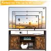 imageVINGLI Farmhouse TV Stand with Sliding Barn Doors for 65 Inch TV Flat Screen Rustic Entertainment Center Media Console Table Cabinet wAdjustable Shelves Rustic Brown