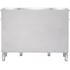 imageVINGLI Mirrored Console Table Modern Buffet CabinetSideboardTV Stand with 3 Drawers and 4 Doors Silver 48quot L x 14quot W x 36quot H
