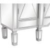 imageVINGLI Mirrored Console Table Modern Buffet CabinetSideboardTV Stand with 3 Drawers and 4 Doors Silver 48quot L x 14quot W x 36quot H