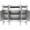 imageVINGLI Mirrored Console Table Modern Buffet CabinetSideboardTV Stand with 3 Drawers and 4 Doors Silver 48quot L x 14quot W x 36quot H