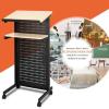imageVINGLI Mobile Stand Up Lectern Podium with Wheels Portable Speech Teach Platform wPegboard for Classroom Church or Ceremony MultiFunction Reading or Laptop Desk Table