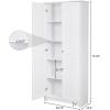 imageVINGLI Tall Pantry Storage Cabinet 72 Kitchen Pantry Cabinet Freestanding Room Storage Cupboard 2 Door Pantry for Laundry Room Kitchen Apartment Solid Wood White