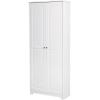 imageVINGLI Tall Pantry Storage Cabinet 72 Kitchen Pantry Cabinet Freestanding Room Storage Cupboard 2 Door Pantry for Laundry Room Kitchen Apartment Solid Wood White