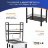 imageVINGLI Upgraded 28quot Free Standing 304 Stainless Steel Utility Sinks for Laundry Room with Backsplash Industrial Garage Sink Commercial Sink for Restaurant Workshop  28quot W x 24quot D x 402quot Hsilver and black 2