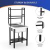 imageVINGLI Upgraded 28quot Free Standing 304 Stainless Steel Utility Sinks for Laundry Room with Backsplash Industrial Garage Sink Commercial Sink for Restaurant Workshop  28quot W x 24quot D x 402quot Hsilver and black 2