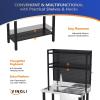 imageVINGLI Upgraded 28quot Free Standing 304 Stainless Steel Utility Sinks for Laundry Room with Backsplash Industrial Garage Sink Commercial Sink for Restaurant Workshop  28quot W x 24quot D x 402quot Hsilver and black 1