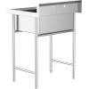 imageVINGLI Upgraded 28quot Free Standing 304 Stainless Steel Utility Sinks for Laundry Room with Backsplash Industrial Garage Sink Commercial Sink for Restaurant Workshop  28quot W x 24quot D x 402quot Hsilver 1