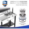 imageVINGLI Upgraded 28quot Free Standing 304 Stainless Steel Utility Sinks for Laundry Room with Backsplash Industrial Garage Sink Commercial Sink for Restaurant Workshop  28quot W x 24quot D x 402quot Hsilver and black 1