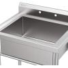 imageVINGLI Upgraded 28quot Free Standing 304 Stainless Steel Utility Sinks for Laundry Room with Backsplash Industrial Garage Sink Commercial Sink for Restaurant Workshop  28quot W x 24quot D x 402quot Hsilver 1