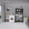 imageVINGLI Upgraded 28quot Free Standing 304 Stainless Steel Utility Sinks for Laundry Room with Backsplash Industrial Garage Sink Commercial Sink for Restaurant Workshop  28quot W x 24quot D x 402quot Hsilver and black 1