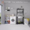imageVINGLI Upgraded 28quot Free Standing 304 Stainless Steel Utility Sinks for Laundry Room with Backsplash Industrial Garage Sink Commercial Sink for Restaurant Workshop  28quot W x 24quot D x 402quot Hsilver and black 2