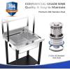 imageVINGLI Upgraded 28quot Free Standing 304 Stainless Steel Utility Sinks for Laundry Room with Backsplash Industrial Garage Sink Commercial Sink for Restaurant Workshop  28quot W x 24quot D x 402quot Hsilver and black 2