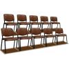 imageVINGLI Waiting Room Chairs 5Pack PU Church Conference Stackable Office Guest Chairs ampamp Reception Stacking Chair for Meeting Room Office Lobby SimpleampampSpaceSavingPurustic