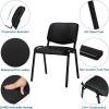 imageVINGLI Waiting Room Chairs 5Pack PU Church Conference Stackable Office Guest Chairs ampamp Reception Stacking Chair for Meeting Room Office Lobby SimpleampampSpaceSavingPublack