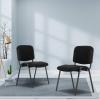 imageVINGLI Waiting Room Chairs 5Pack PU Church Conference Stackable Office Guest Chairs ampamp Reception Stacking Chair for Meeting Room Office Lobby SimpleampampSpaceSavingFabric Meshblack