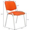 imageVINGLI Waiting Room Chairs 5Pack PU Church Conference Stackable Office Guest Chairs ampamp Reception Stacking Chair for Meeting Room Office Lobby SimpleampampSpaceSavingPuorange