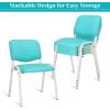 imageVINGLI Waiting Room Chairs 5Pack PU Church Conference Stackable Office Guest Chairs ampamp Reception Stacking Chair for Meeting Room Office Lobby SimpleampampSpaceSavingPublue