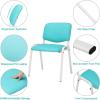 imageVINGLI Waiting Room Chairs 5Pack PU Church Conference Stackable Office Guest Chairs ampamp Reception Stacking Chair for Meeting Room Office Lobby SimpleampampSpaceSavingPublue