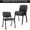 imageVINGLI Waiting Room Chairs 5Pack PU Church Conference Stackable Office Guest Chairs ampamp Reception Stacking Chair for Meeting Room Office Lobby SimpleampampSpaceSavingPugrey